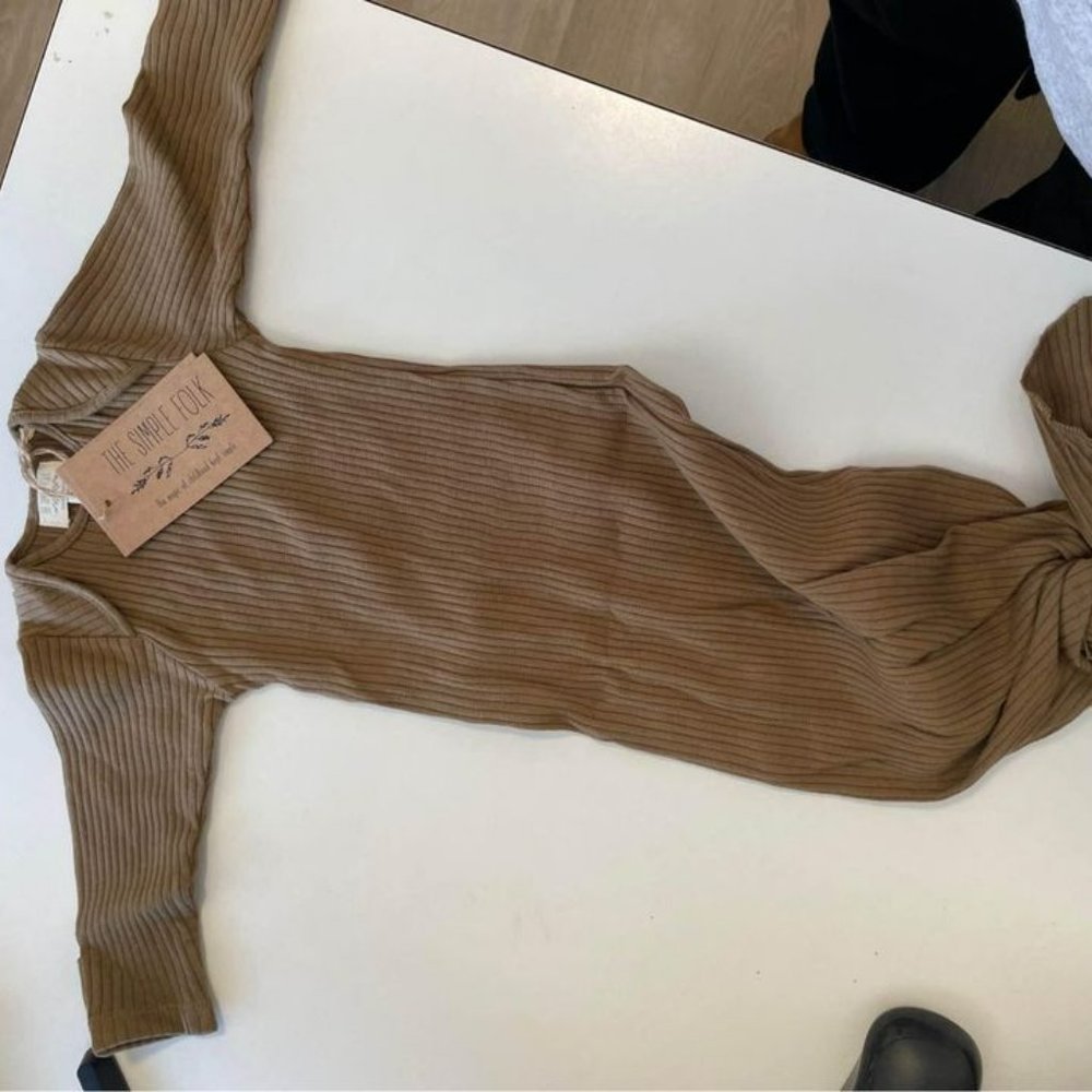 Simple folk brown gown - BNWT